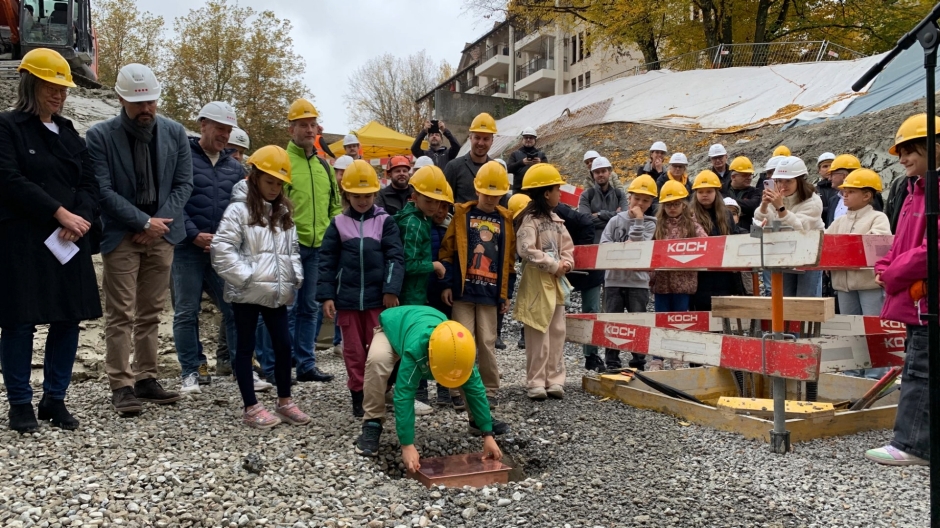 Grundsteinlegung Hallenbad Blumenwies